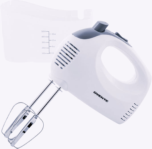 5-Speed Electric Hand Mixer with Stainless Steel Whisks, Snap-On Storage Case, Portable & Lightweight 150W Motor, Compact Handheld Mixer for Baking, Mixing or Cooking